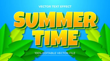 Yaz Düzenlenebilir Metin Efekti 3B Kabartma Çizgi Film Biçimi