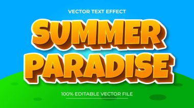 Arkaplan illüstrasyonlu 3d düzenlenebilir yazı efekti