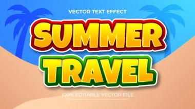 Plaj arkaplan düzenlenebilir metin efektine sahip yaz