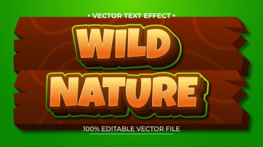 Wild Nature 3d metin efekti ve düzenlenebilir metin efekti
