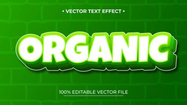 Organik Doğa Metni Efekti Düzenlenebilir Premium Vektörü