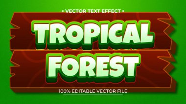 Düzenlenebilir metin biçimi efekti Tropikal Orman metin biçimi teması