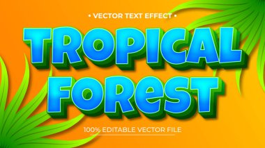 Düzenlenebilir metin efekti Tropik Orman biçimi