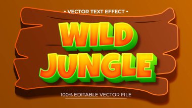 3B Vahşi Orman Metin Efekti Düzenlenebilir Metin Efekti Biçimi