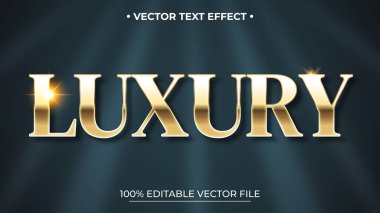 Lüks metin altın rengi lüks düzenlenebilir metin efekti biçimi