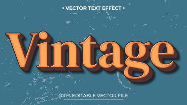 Retro klasik metin efekti Düzenlenebilir metin efekti