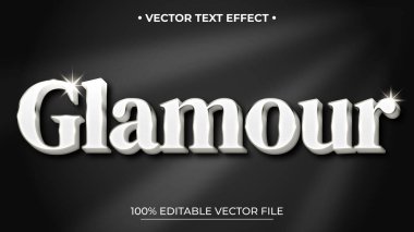 Metalik çelik metin efekti düzenlenebilir parlak ve zarif gümüş metin biçimi