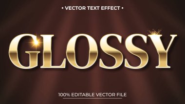 Parlak metin altın rengi lüks düzenlenebilir metin efekti biçimi