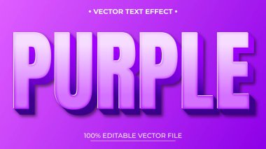 3B Mor Metin Efekti Düzenlenebilir metin