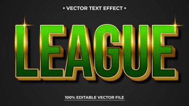 Birlik metin efekti yeşil ve altın biçimli düzenlenebilir metin efekti
