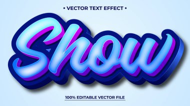 Düzenlenebilir Retro Mavi Metin Efekti Harf Grafik Biçimi