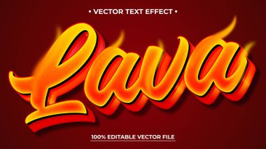 Lav 3B metin efekti Ateşleme teması için uygun kırmızı ışık temalı düzenlenebilir metin biçimi efekti