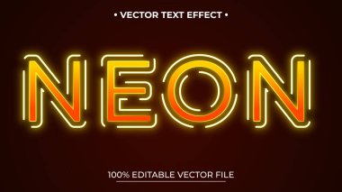 Neon metin efekti Metin karanlıkta parlar