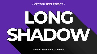 Retro Uzun Gölge Düzenlenebilir Metin Efekti