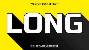 Retro Uzun Gölge Düzenlenebilir Metin Efekti