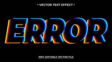 Arıza metin efekti neon biçimi düzenlenebilir metin efekti