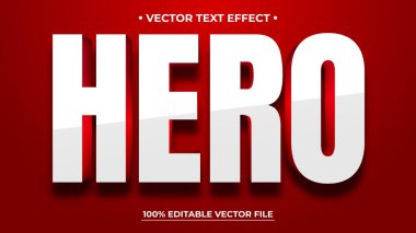 İş logosu ve marka için Hero düzenlenebilir metin efekti şablonu