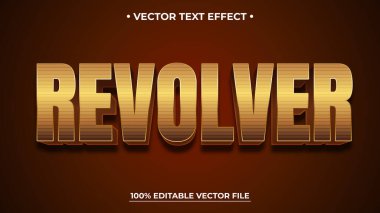 Düzenlenebilir 3d vintage revolver metin efekti Klasik yazı tipi