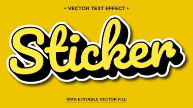 Düzenlenebilir metin efekti siyah ve sarı etiket metin efekti, düzenlenebilir metin efekti