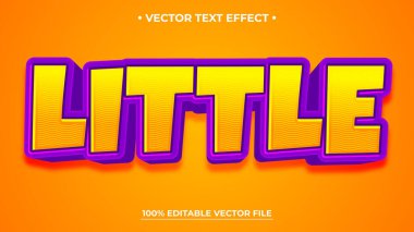 Modern ve renkli çocuk tarzıyla küçük düzenlenebilir metin efekti