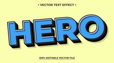 Mavi retro klasik metin efekti, düzenlenebilir metin efekti