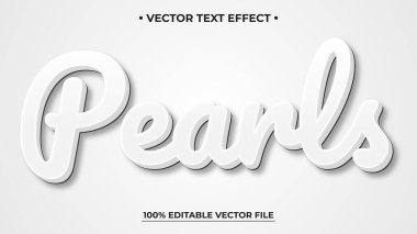 3d Beyaz Kabartmalı Vektör metin biçimi efekti, Düzenlenebilir Metin Efekti