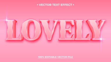 Hoş parlak pembe düzenlenebilir metin efekti biçimi