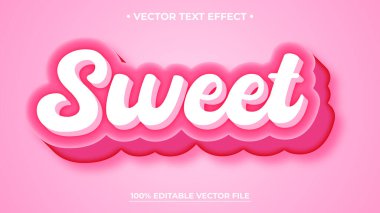 Düzenlenebilir metin efekti Tatlı tema, sevgililer günü metin biçimi