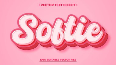 Sevgililer Günü Tasarımı için yumuşak, koyu 3d düzenlenebilir metin efekti