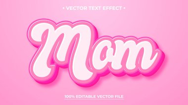 Ana Pembe Metin Efekti 3B Biçim Düzenlenebilir Metin Efekti