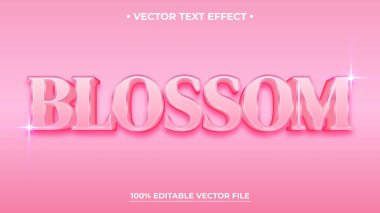 Çiçekli metin, parlak pembe düzenlenebilir metin efekti biçimi