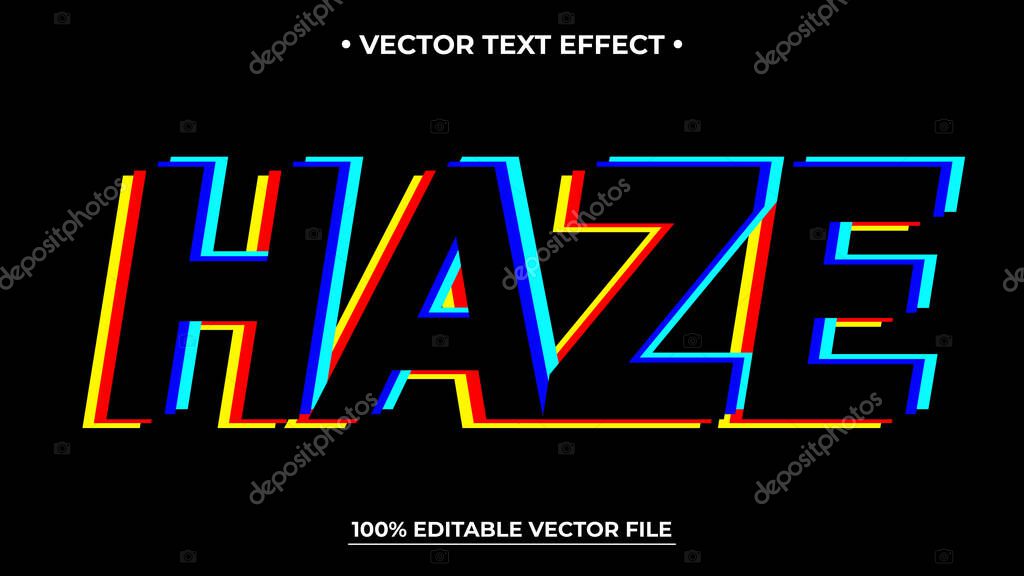 Glitch text effect neon style editable text effect