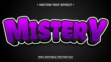 Gizemli Cadılar Bayramı 3D düzenlenebilir metin efekti