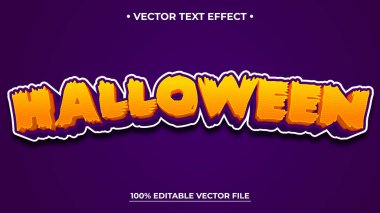 Halloween 3d düzenlenebilir metin efekti