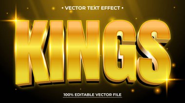 Lüks Metin Efekti Biçim Kralları Düzenlenebilir Metin Efekti Biçimi 3d Lüks Altın Bling