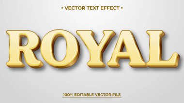 Altın sarısı, 3D düzenlenebilir metin efekti.
