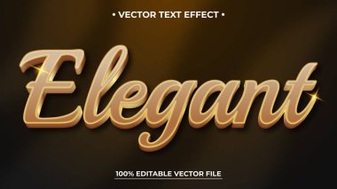 Düzenlenebilir 3d Zarif metin efekti, lüks tipografi, gerçekçi logo modeli ve parlak metal altınla sosyal medya iş sembolü