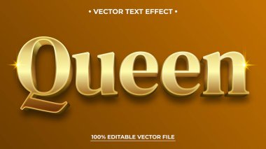 Lüks metin efekti Kraliçe lüks düzenlenebilir metin efekti biçimi