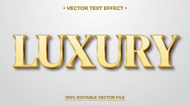 Altın lüks 3d düzenlenebilir metin efekti altın ve parlak stil