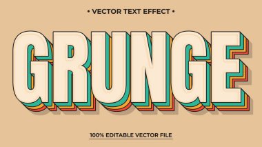 Retro Vintage biçimi temalı Grunge metin efekti