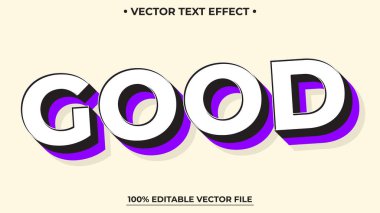 İyi Retro Mor Basit Düzenlenebilir Metin Efekti, Düzenlenebilir Yazı Tipi TemasıName