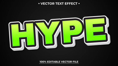 Hype 3d düzenlenebilir metin efekti, Yeşil Düzenlenebilir metin efekti