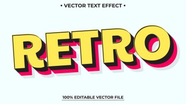 Retro Sarı Basit Düzenlenebilir Metin Efekti, Düzenlenebilir Yazı Tipi TemasıName