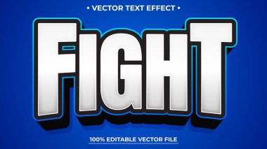 Dövüş Oyunu Esport tarzı metin efekti, Düzenlenebilir metin efekti