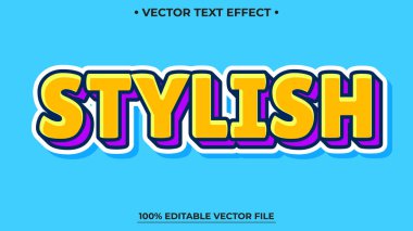 Modaya uygun metin efekti, komik stil düzenlenebilir metin efekti