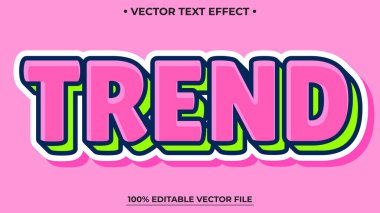 Trend metin efekti, komik biçim düzenlenebilir metin efekti