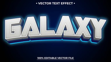 Galaxy 3d düzenlenebilir metin efekti dijital teknoloji teması için uygundur
