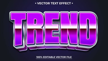 Düzenlenebilir metin efekti Trend 3d şablon gradyan biçimi