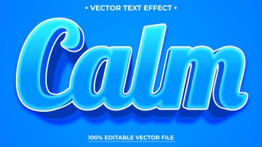 Düzenlenebilir metin efekti Sakin Renkli Gradyan Kalın şablon biçimi premium vektörü