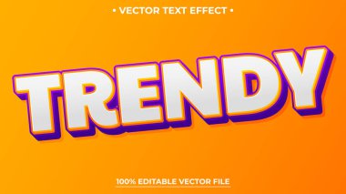 Moda kalın 3d düzenlenebilir metin efekti renkli gradyan biçimi